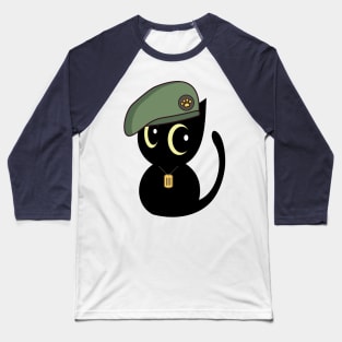 Green Beret Black Cat Baseball T-Shirt